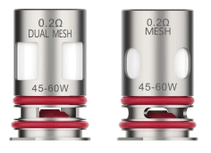 La resistencia de malla doble GTX de 0,2 Ω y la resistencia de malla simple de 0,3 Ω ofrecen opciones de vapeo profesionales para una experiencia de sabor personalizada.