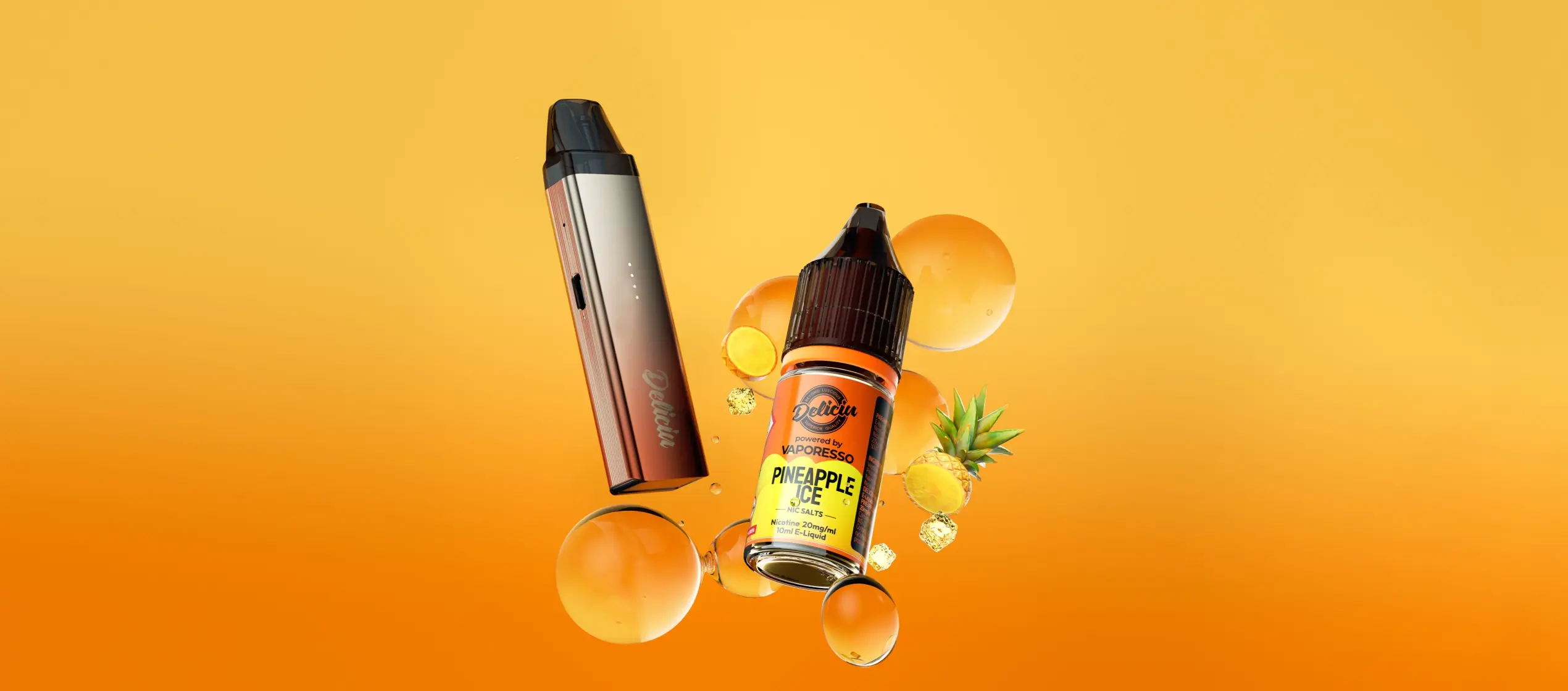 DELICIU – rangkaian e-liquid beraroma yang melengkapi perangkat vape isi ulang untuk pengalaman vaping yang kaya.