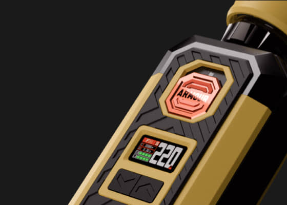 El mod de vapeo ARMOUR MAX, con sistema de seguridad Uni-Lock, ofrece un vapeo seguro de alta potencia. Un vaporizador de primera categoría con modo pulsado para inhalación directa a los pulmones.