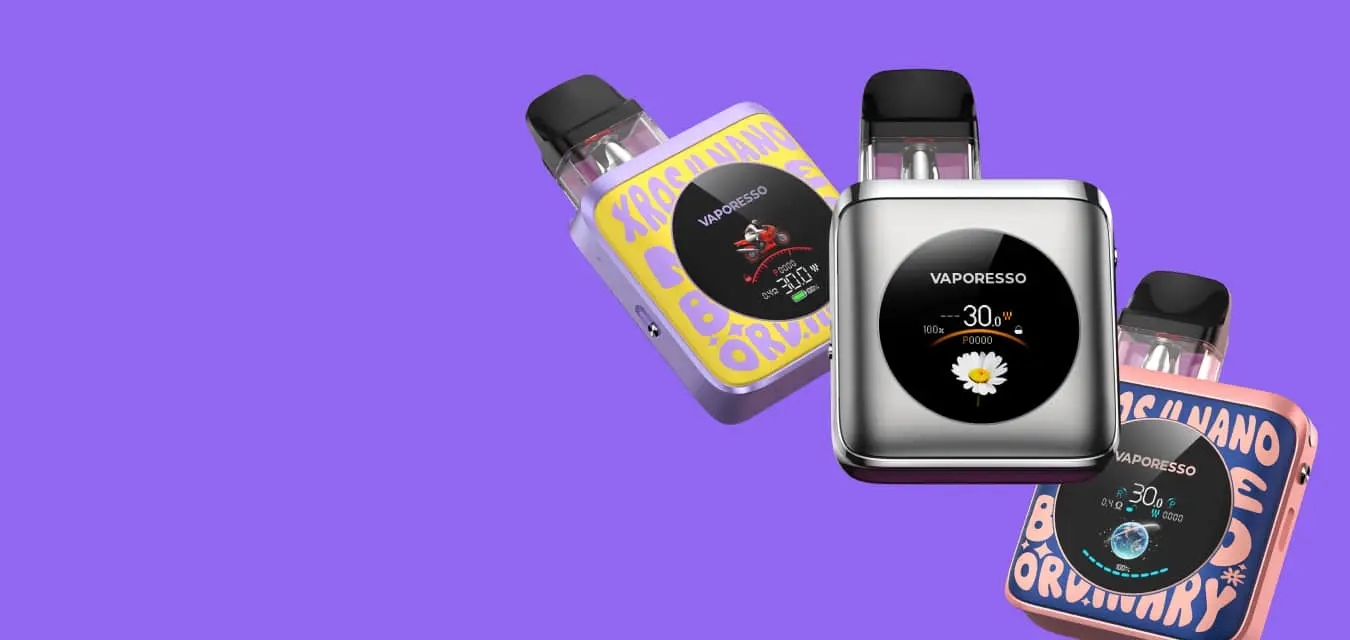 Vaporesso XROS 4 NANO: incorpora la pantalla TFT circular más grande de la familia XROS, que proporciona información clara para la mejor experiencia de vapeo MTL (boca a pulmón).