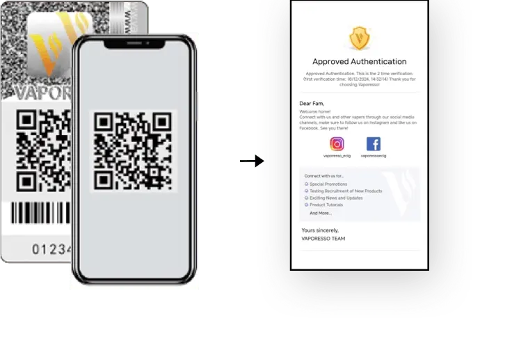Verificación antifalsificación de productos Vaporesso