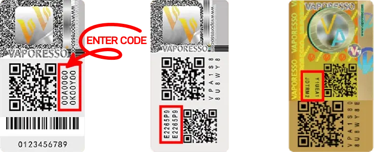 Verificación antifalsificación de productos Vaporesso
